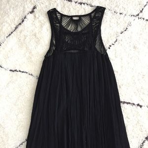 Black Boho Linen Dress